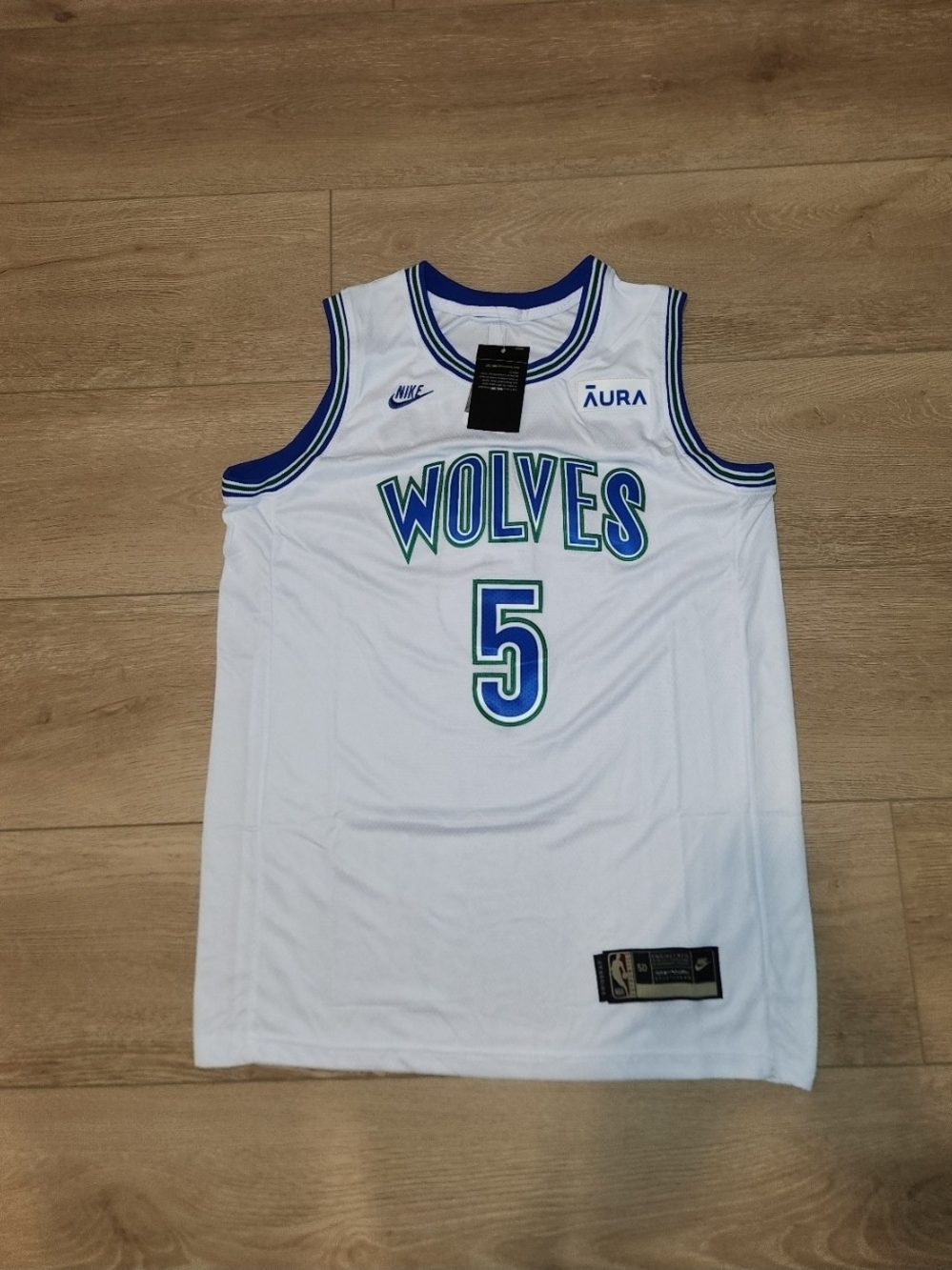 Anthony Edwards Swingman Stitched Jersey Minnesota Timberwolves Men's Large Nwt